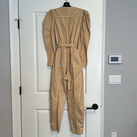 Ulla Johnson Light Ochre Long Sleeve Zipper Jumpsuit Size 0 - Picture 5 of 10